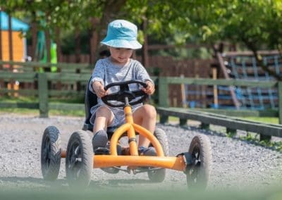 Child on Go Kart at Mellowes Adventure Centre for kids Meath Ireland