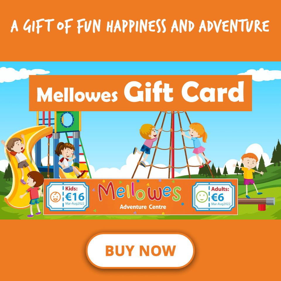 Gift card for kids and families for Mellowes Adventure centre and party venue Gift card for kids and families for Mellowes Adventure centre and party venue