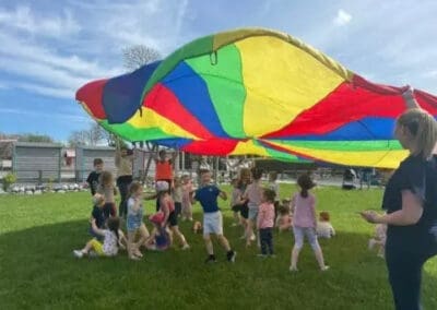 School Tours at Mellowes Adventure Centre Outdoor Parachute Fun