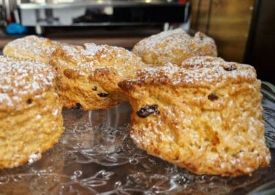 Freshly baked scones and snacks at Mellowes Coffee Garden and Playground Meath Ireland