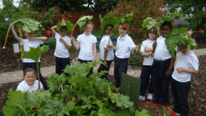 Children Vegetables Outside School Tours at Mellowes Adventure Centre Athboy