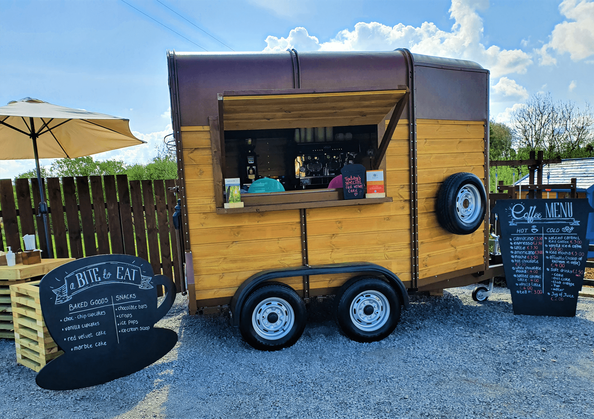 Horse Box Full Length Coffee Garden Banner Horse Box Full Length Coffee Garden Banner
