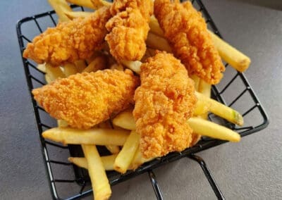 Goujons and chips Mellowes Hot Food Adventure centre for kids in Meath Ireland